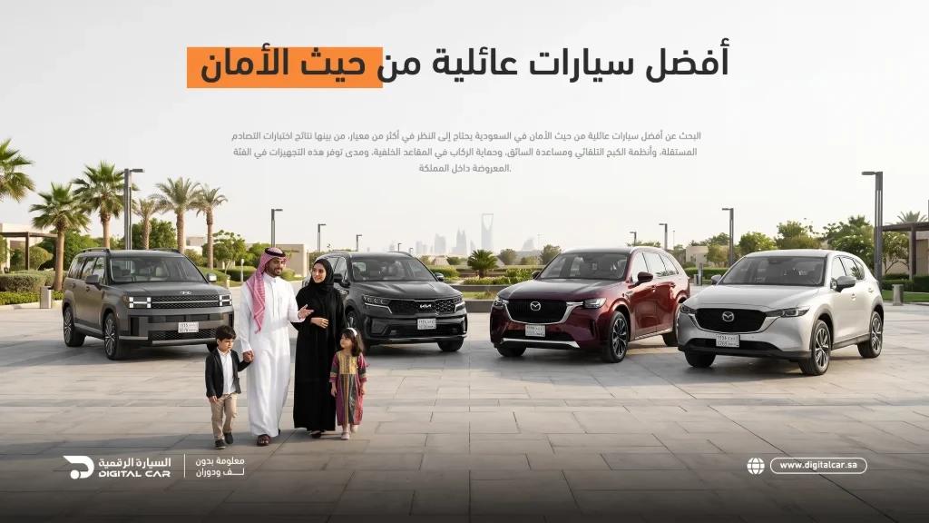 أفضل سيارات عائلية من حيث الأمان في السعودية 2026